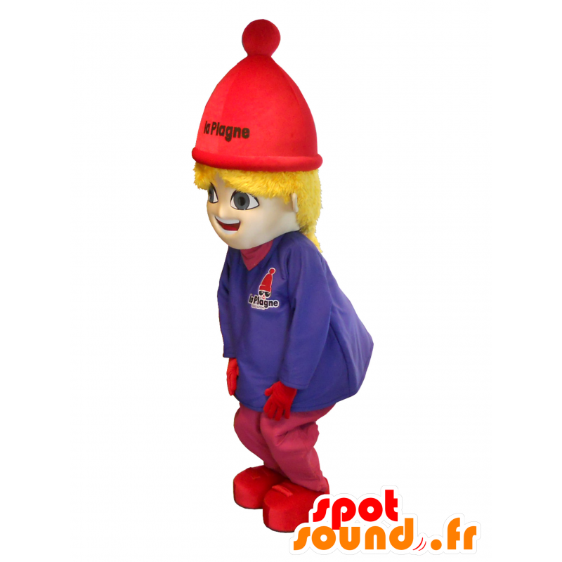 Mascotte de petite fille blonde en tenue de ski - MASFR20187 - Mascottes Enfant Mascotte de petite fille blonde en tenue de ski - MASFR20187 - Mascottes Enfant