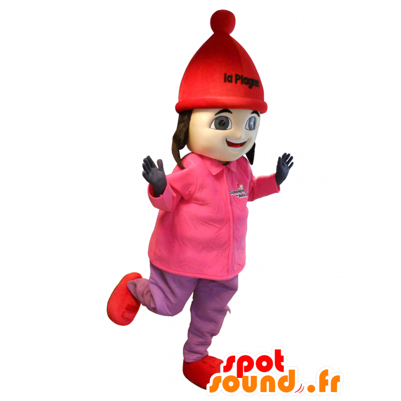 καστανό κορίτσι Mascot στολή σκι - MASFR20188 - μασκότ παιδιών καστανό κορίτσι Mascot στολή σκι - MASFR20188 - μασκότ παιδιών
