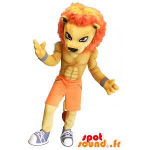Orange Tiger-Maskottchen, muskulös - MASFR20191 - Tiger Maskottchen