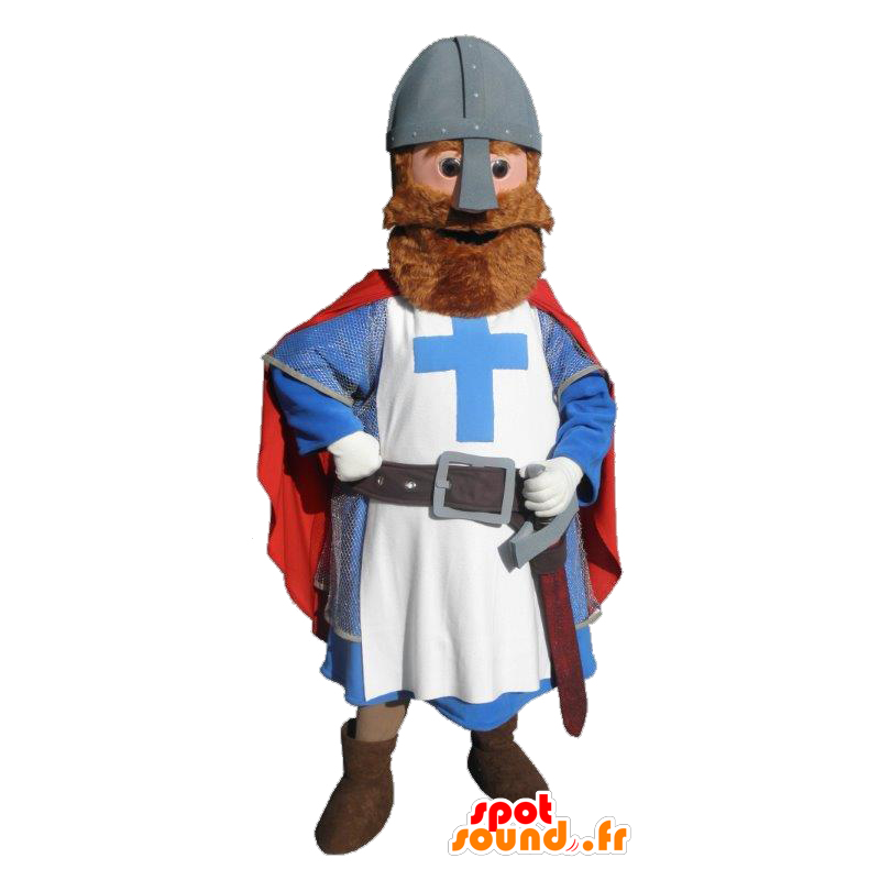 Rycerz maskotka ubrana w czerwony, biały i niebieski - MASFR20197 - maskotki Knights Rycerz maskotka ubrana w czerwony, biały i niebieski - MASFR20197 - maskotki Knights