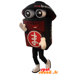 Bento gigant maskotka, czarny i czerwony - MASFR20198 - Fast Food Maskotki