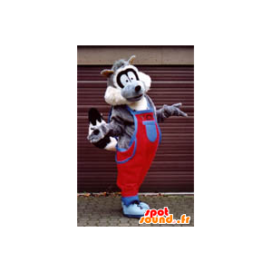 Pesukarhu maskotti haalarit - MASFR20200 - Mascottes de ratons