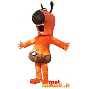 Oranjebruin en Snowman mascotte - MASFR20203 - Niet-ingedeelde Mascottes