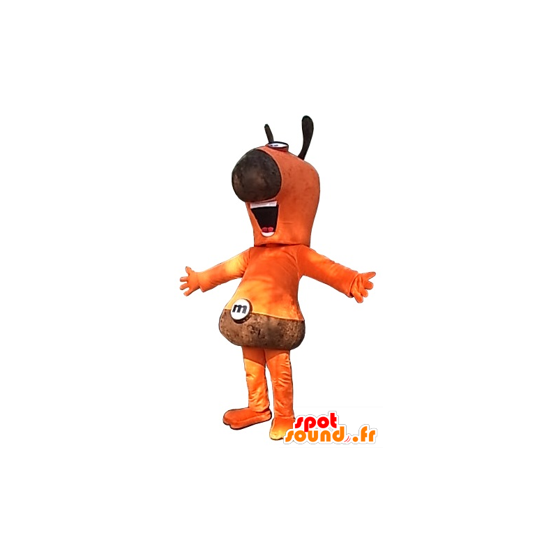 Mann maskottchen orange und braun - MASFR20203 - Maskottchen nicht klassifizierte Mann maskottchen orange und braun - MASFR20203 - Maskottchen nicht klassifizierte