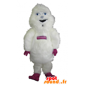 Gran blanco y rosa yeti Mascotte, peludo - MASFR20204 - Mascotas animales desaparecidas