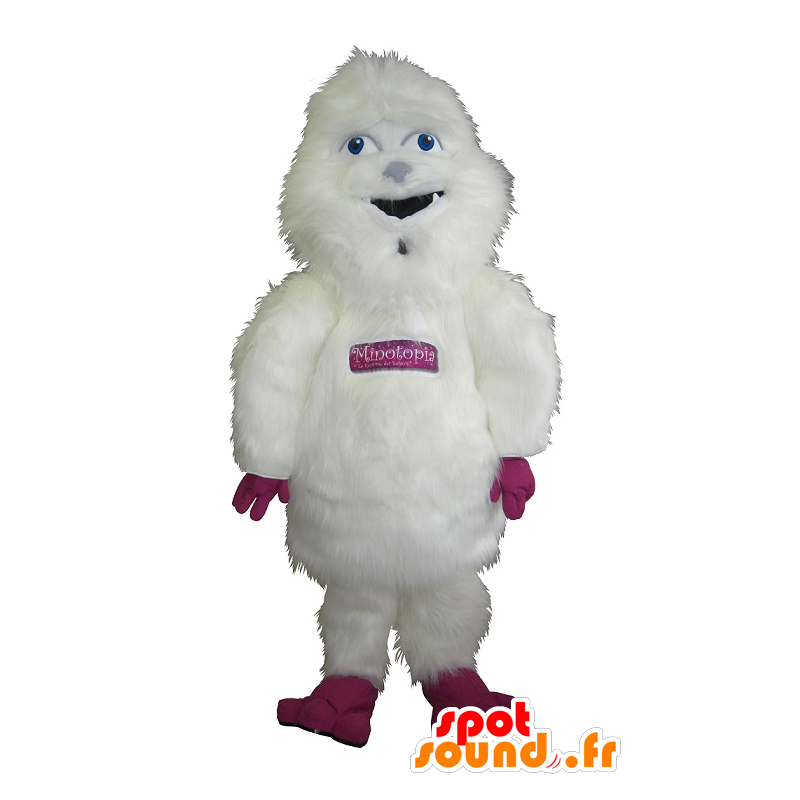 Maskotti Yeti suuria valkoisia ja vaaleanpunaisia, karvainen - MASFR20204 - Mascottes animaux disparus Maskotti Yeti suuria valkoisia ja vaaleanpunaisia, karvainen - MASFR20204 - Mascottes animaux disparus