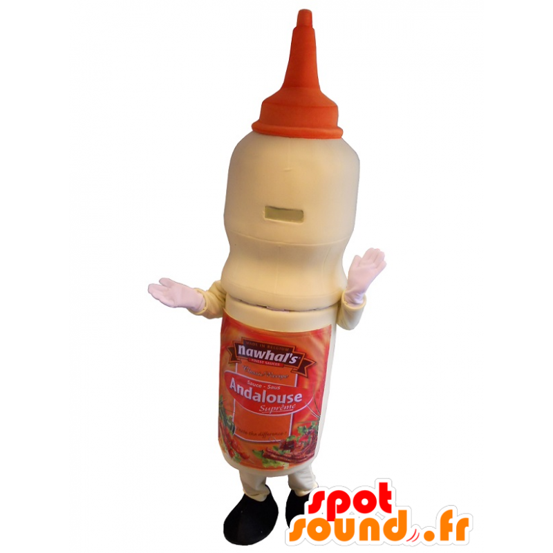 Maskot stor saus potten for snack - MASFR20208 - Fast Food Maskoter Maskot stor saus potten for snack - MASFR20208 - Fast Food Maskoter