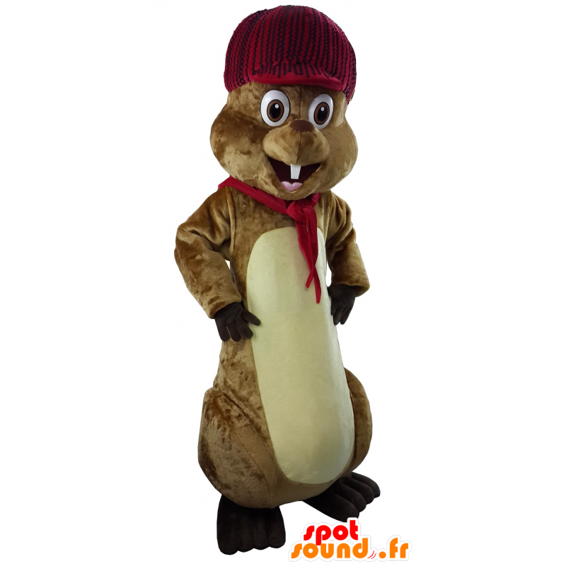Melko ruskea murmeli maskotti - MASFR20209 - Animaux de la forêt Melko ruskea murmeli maskotti - MASFR20209 - Animaux de la forêt