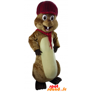 Melko ruskea murmeli maskotti - MASFR20209 - Animaux de la forêt