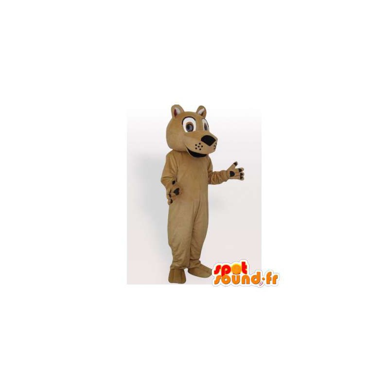 Mascotte de tigre beige. Costume de tigre - MASFR006403 - Mascottes Tigre