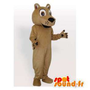 Mascotte de tigre beige. Costume de tigre - MASFR006403 - Mascottes Tigre