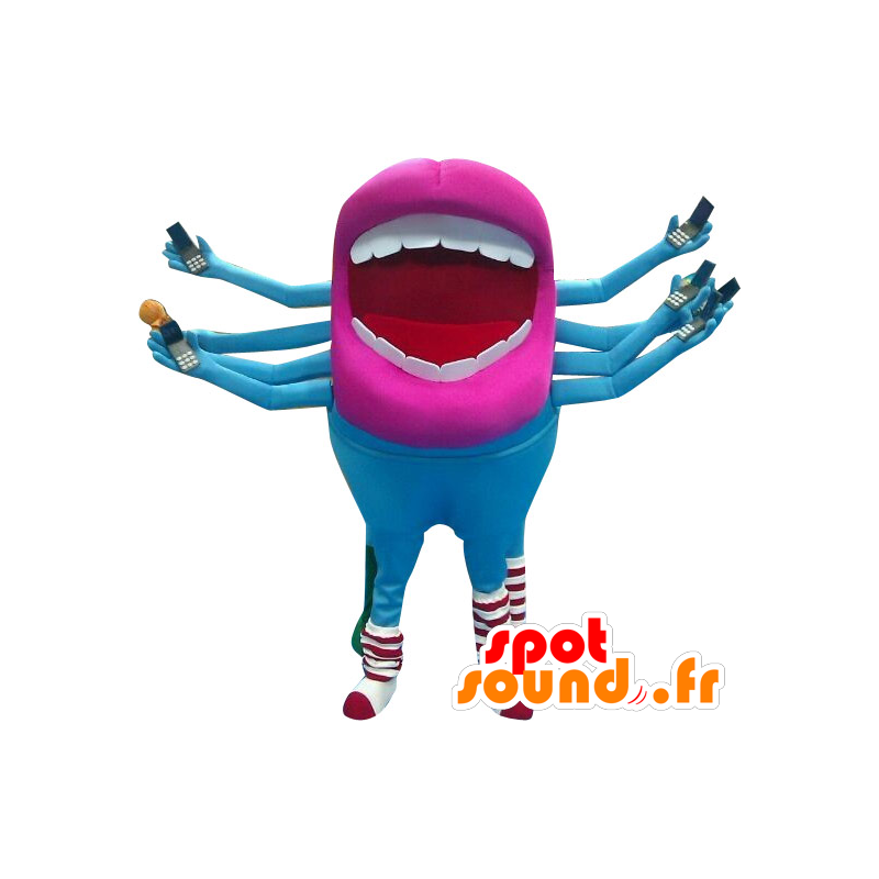 Maskot modré a růžové úst cizince - MASFR20212 - Maskoti netvoři Maskot modré a růžové úst cizince - MASFR20212 - Maskoti netvoři
