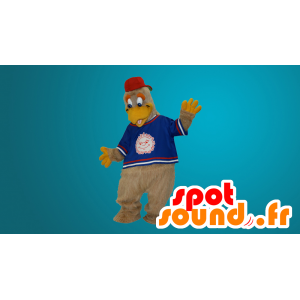 Mascot jättiläinen harmaa kana, pukeutunut nuori - MASFR20215 - Mascotte de Poules - Coqs - Poulets