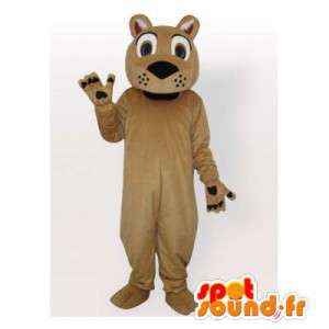 Mascote do tigre bege. Suit Tiger - MASFR006403 - Tiger Mascotes