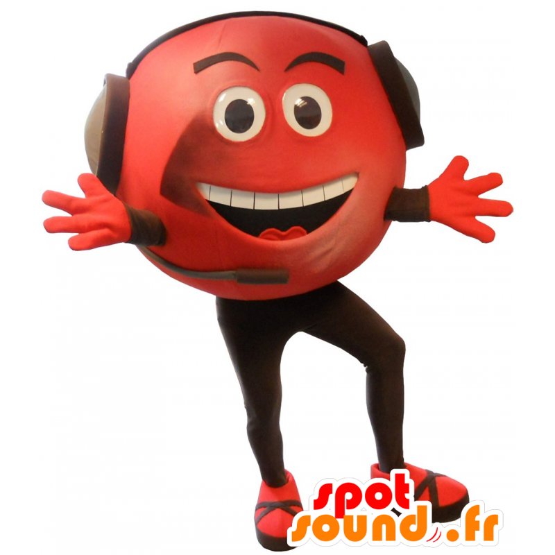 Maskot velké červené obří hlavu - MASFR20231 - Neutajované Maskoti Maskot velké červené obří hlavu - MASFR20231 - Neutajované Maskoti