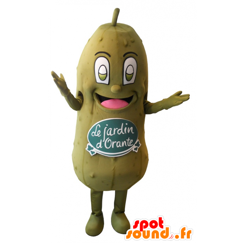 Stor grøn agurk maskot, kæmpe - Spotsound maskot kostume Stor grøn agurk maskot, kæmpe - Spotsound maskot kostume
