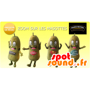 Stor grøn agurk maskot, kæmpe - Spotsound maskot kostume