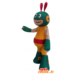 Mascot green and yellow robot, extra terrestrial - MASFR20237 - Mascots of Robots