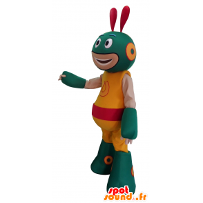 Mascot green and yellow robot, extra terrestrial - MASFR20237 - Mascots of Robots