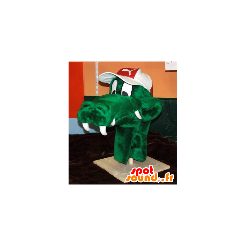 Cabeça mascote crocodilo verde - MASFR20238 - cabeças de mascotes Cabeça mascote crocodilo verde - MASFR20238 - cabeças de mascotes