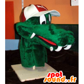 Cabeça mascote crocodilo verde - MASFR20238 - cabeças de mascotes