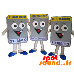 Set of 3 mascots giant mattress - MASFR20245 - Mascots of objects