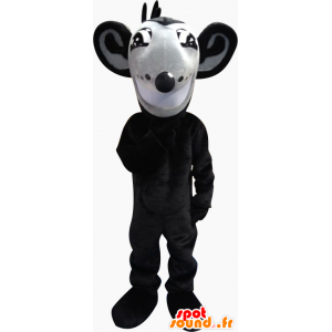 Maskot ganska svart och grå mus - Spotsound maskot