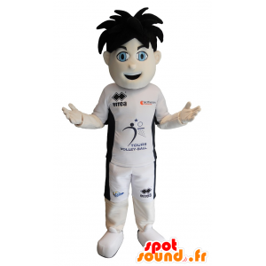 Sports mascot boy with blue eyes - MASFR20257 - Mascots child