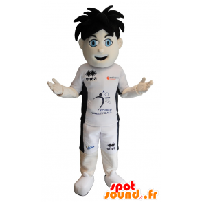 Sports mascot boy with blue eyes - MASFR20257 - Mascots child
