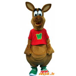 Big braun Kangaroo Maskottchen - MASFR20262 - Känguru-Maskottchen