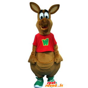 Big braun Kangaroo Maskottchen - MASFR20262 - Känguru-Maskottchen