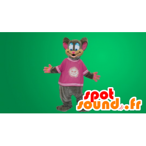 Disguise gray mouse and pink - MASFR20274 - Mouse mascot