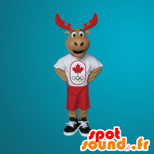 Caribou mascot, giant reindeer - MASFR20279 - Animals of the forest