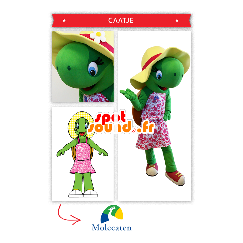Maskottchen hübsche grüne Schildkröte - MASFR20284 - Maskottchen-Schildkröte Maskottchen hübsche grüne Schildkröte - MASFR20284 - Maskottchen-Schildkröte