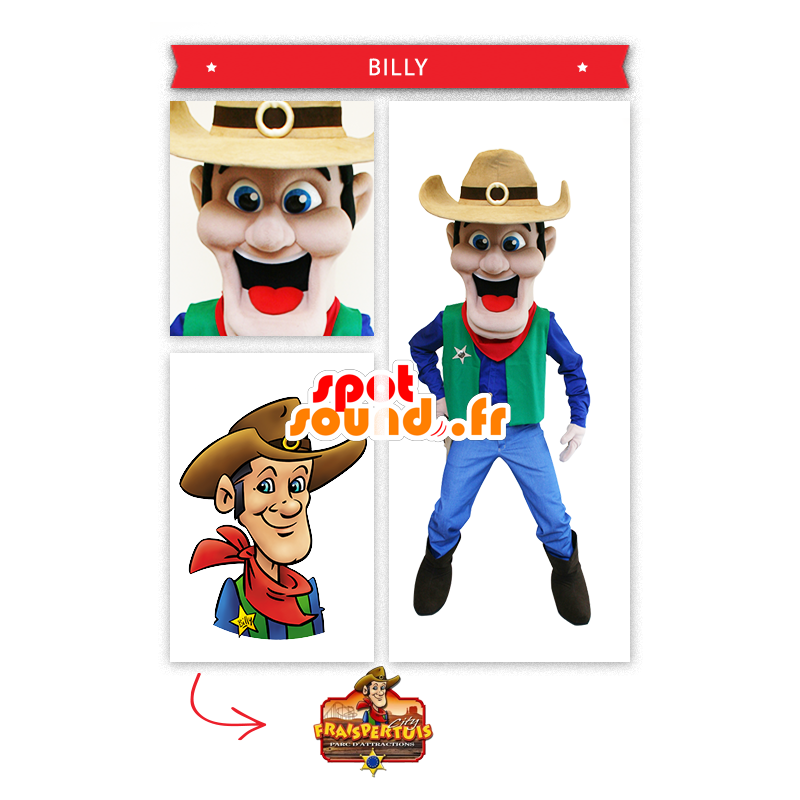 Cowboy mascot Wild West - MASFR20285 - Human mascots Cowboy mascot Wild West - MASFR20285 - Human mascots
