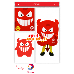 Devil Mascotte, tutto rosso - MASFR20286 - Mascotte animale mancante
