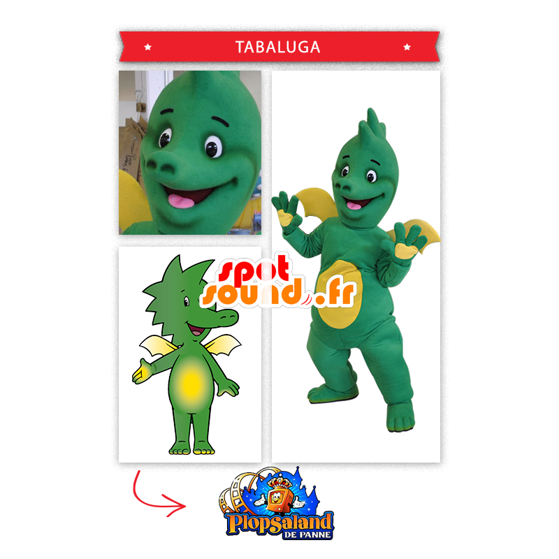 Baby dragon maskotti, vihreä ja keltainen - MASFR20288 - vauva Maskotteja Baby dragon maskotti, vihreä ja keltainen - MASFR20288 - vauva Maskotteja