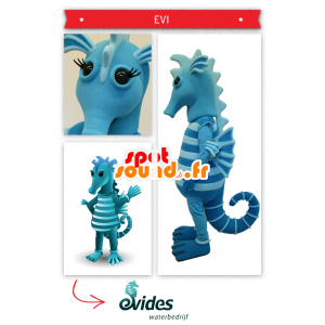 Maskot koník, modrá bicolor - MASFR20290 - Maskoti oceánu