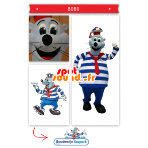 Mascot zeeleeuw, seal gekleed in sailor - MASFR20293 - mascottes Seal