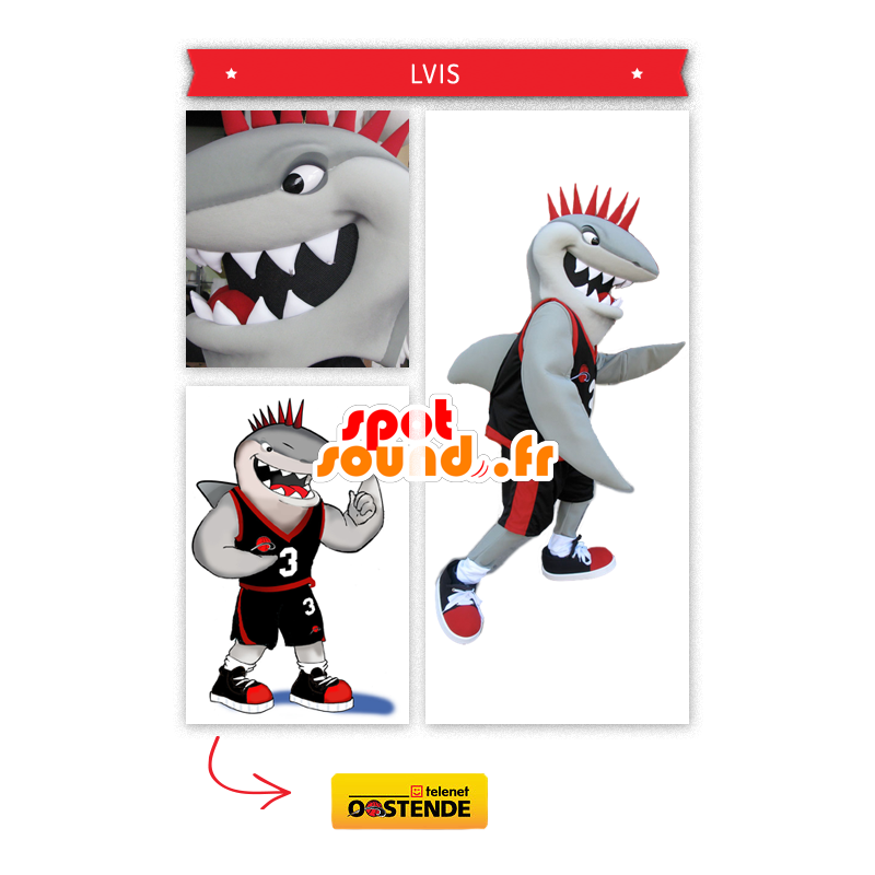 Mascotte sport squalo - MASFR20295 - Squalo mascotte Mascotte sport squalo - MASFR20295 - Squalo mascotte