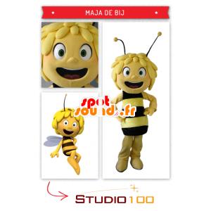 Beautiful mascot Maya the Bee - MASFR20296 - Mascots bee