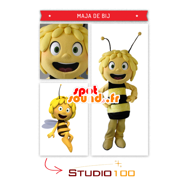 Beautiful mascot Maya the Bee - MASFR20296 - Mascots bee