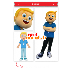 Mascot blonder Junge mit Sommersprossen - MASFR20298 - Maskottchen-Kind