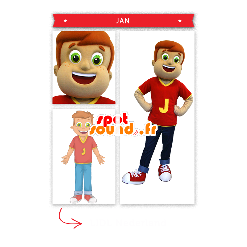 Boy mascot - MASFR20307 - Mascots child Boy mascot - MASFR20307 - Mascots child