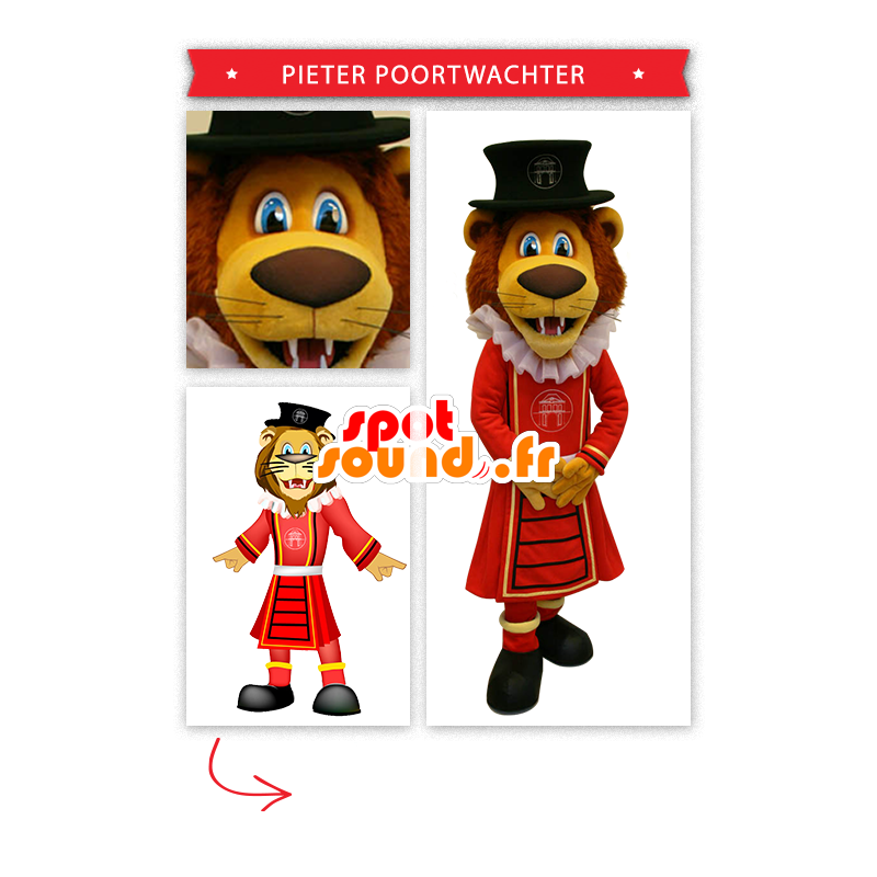 Lejonmaskot klädd som en kung - Spotsound maskot Lejonmaskot klädd som en kung - Spotsound maskot