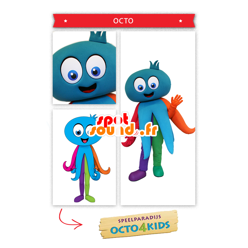 Blue obří chobotnice maskot - MASFR20318 - Maskoti oceánu Blue obří chobotnice maskot - MASFR20318 - Maskoti oceánu