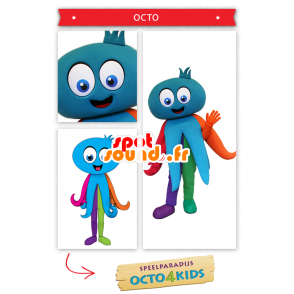 Azul mascote polvo gigante - MASFR20318 - Mascotes do oceano