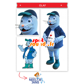 Mascot blauwe zeeleeuw - MASFR20319 - mascottes Seal