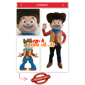 Cowboy mascot smiling - MASFR20323 - Human mascots