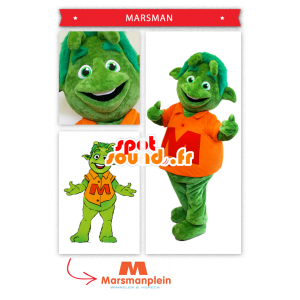 Mascot martian, green alien - MASFR20324 - Monsters mascots